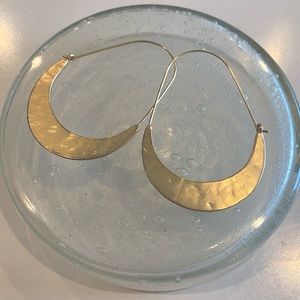 Anthropologie Crescent Hoop Earrings